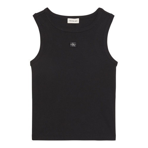 Calvin Klein Γυναικεία αμάνικη μπλούζα Ribbed Cotton Badge Tank Top
